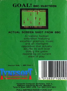 Goal (1986)(Tynesoft)[b] box cover back